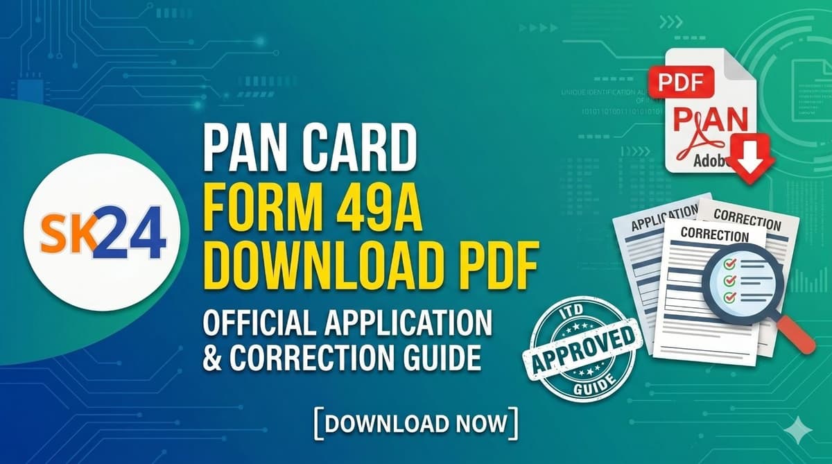 PAN Card Form 49A Download PDF: Official Application & Correction Guide